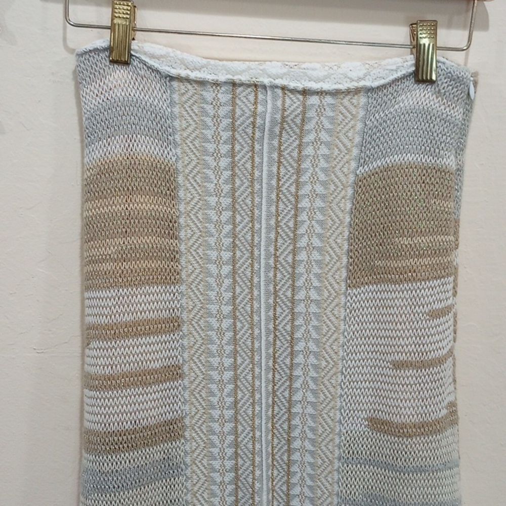 Anthropologie Cecelia Prado Glinted Gold & Silver Knit Maxi Skirt - XS - Picture 7 of 16